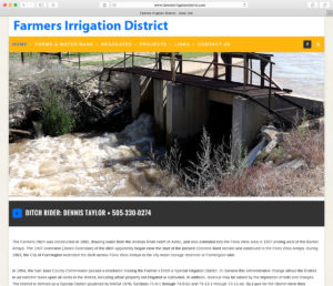 Farmers Irrigation District website design example